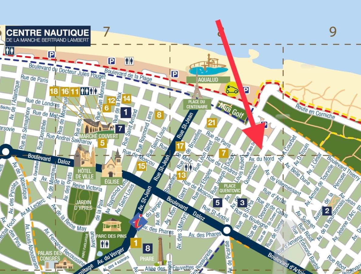 Le Touquet - Superbe Appartement 3 Chambres - Proche Mer & Centre - Wifi Eksteriør bilde